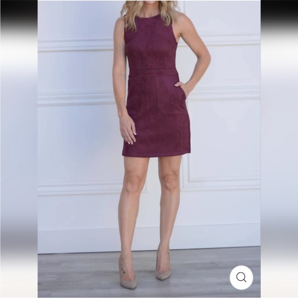 NWOT BISHOP + YOUNG FAUX SUEDE MINI Dress - Picture 2 of 6